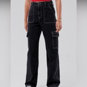 Social Tourist Black Baggy Cargo Utility Carpenter Jeans Pants